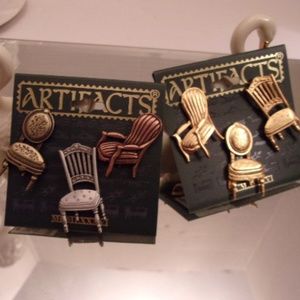 NWTS Artifacts Vintage Chairs Brooches.L53-2
